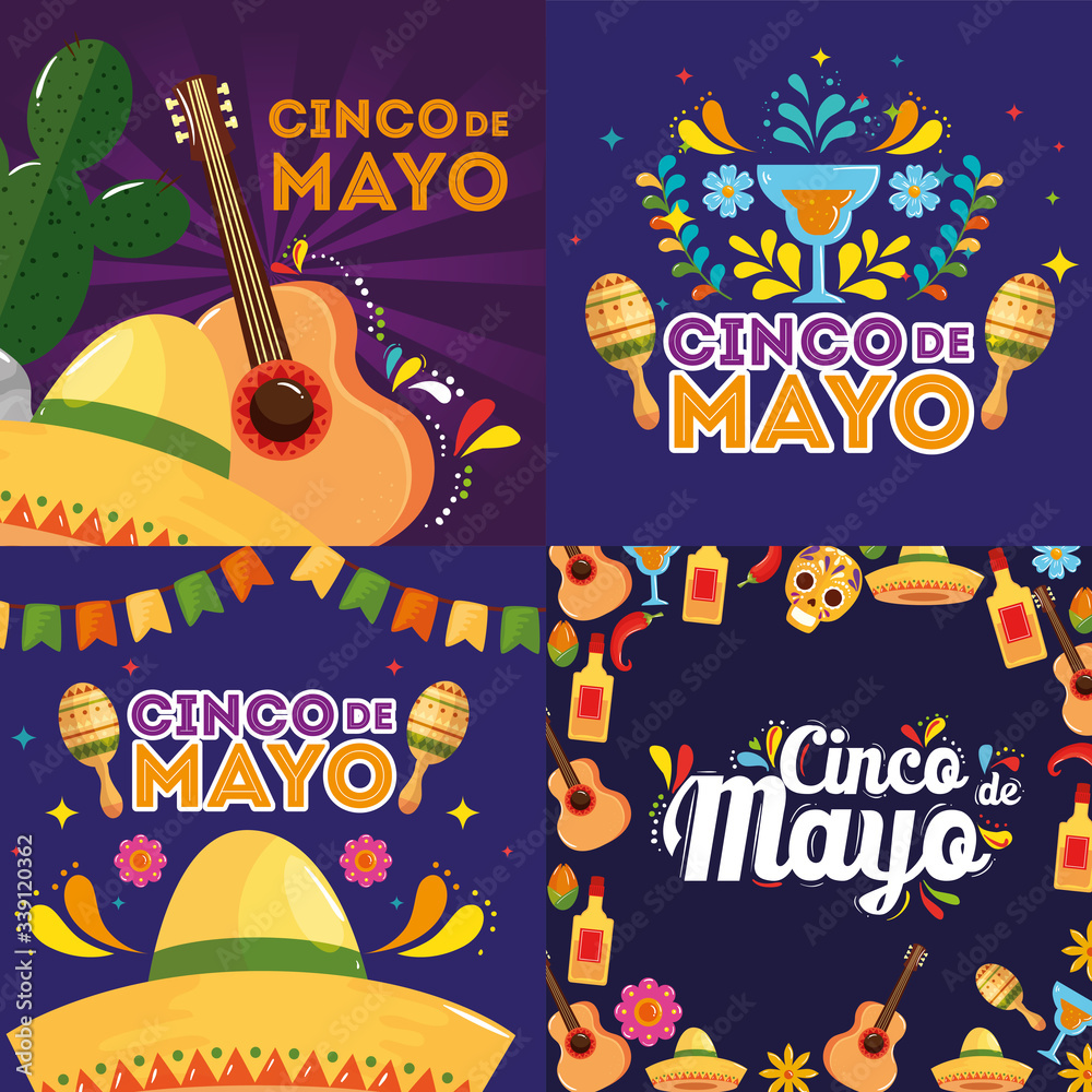 Φωτογραφία Mexican icons design, Cinco de mayo mexico culture tourism landmark latin and pa
