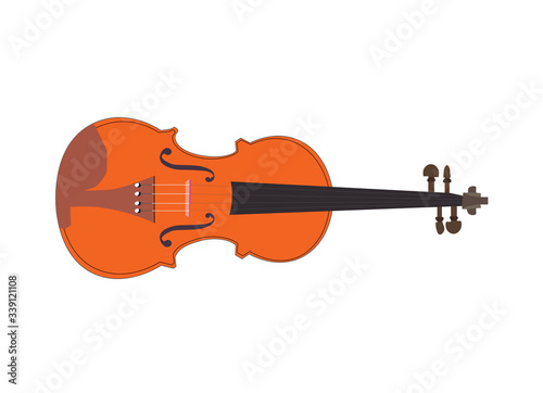 A drawing of a traditional fiddle
