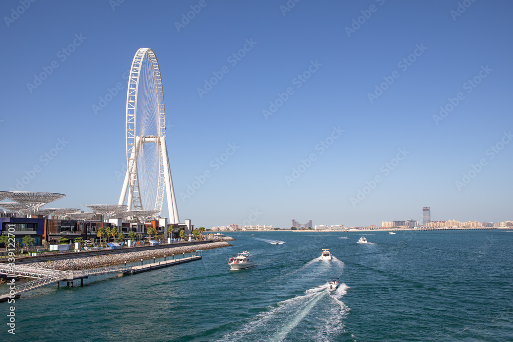 Blue Water Island Dubai Sunset Overview, United Arab Emirates