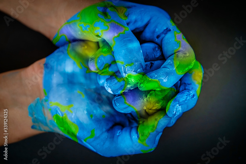 Fototapeta Naklejka Na Ścianę i Meble -  Let's save the planet Earth