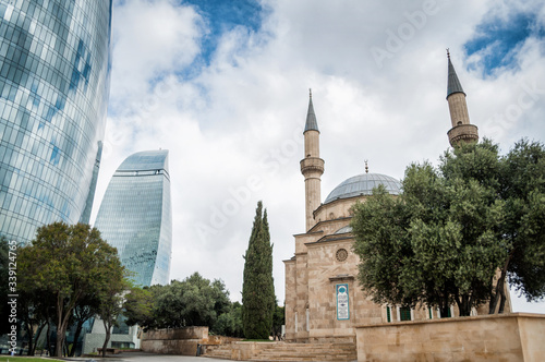 Turkish Mosque of the Martyrs Shehidler in Baku. Azerbaijan