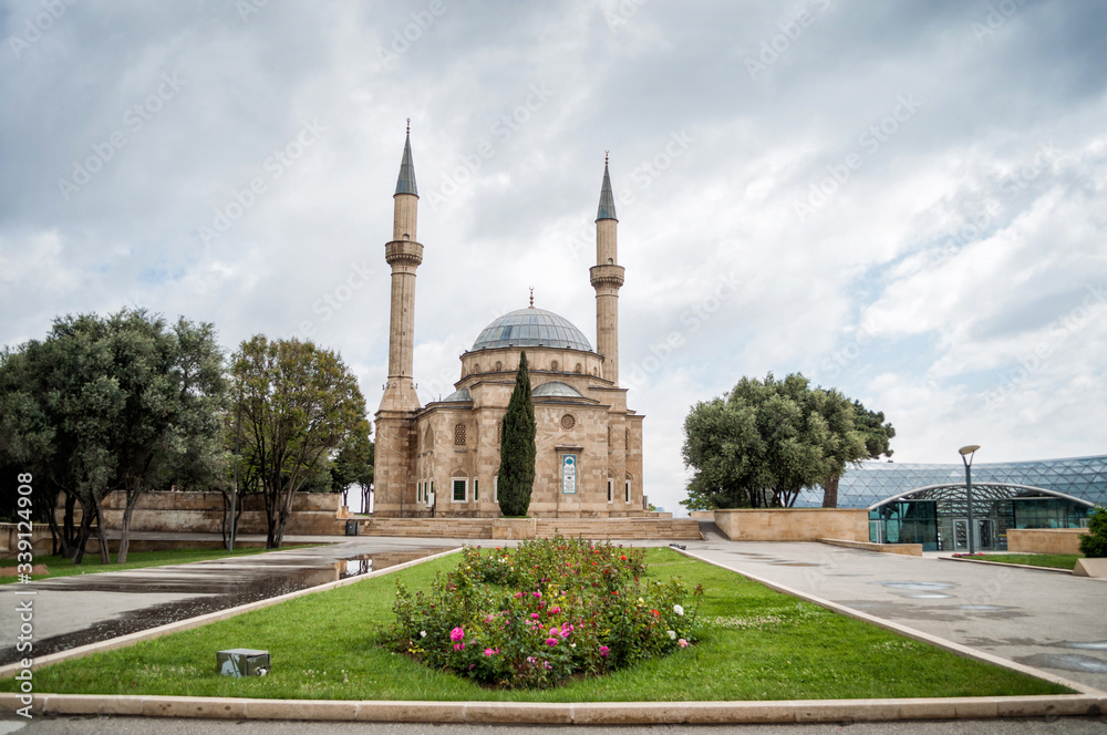 Turkish Mosque of the Martyrs Shehidler in Baku.