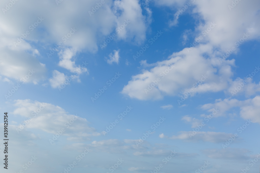 Fototapeta premium blue sky with cloud closeup.