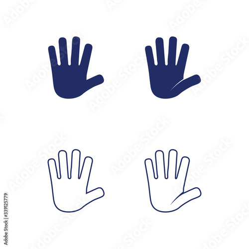 Hand and help vector logo and symbols template icons app