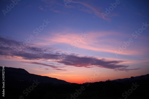 A beautiful sunrise in the mountains. © Алла Багрий