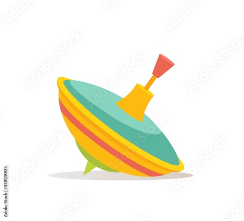 Colorful Kids Toy Whirligig. Flat Style. Vector Illustration