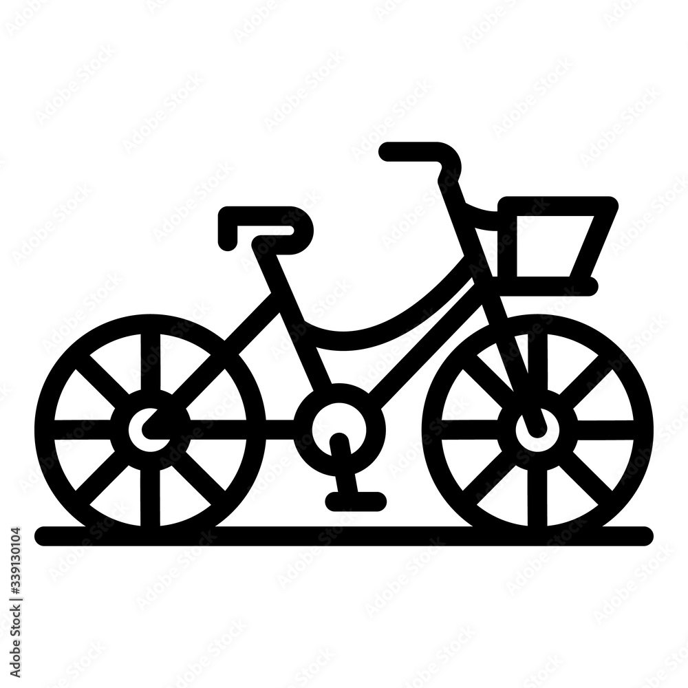 French bicycle icon. Outline french bicycle vector icon for web design isolated on white background French bicycle icon. Outline french bicycle vector icon for web design isolated on white background