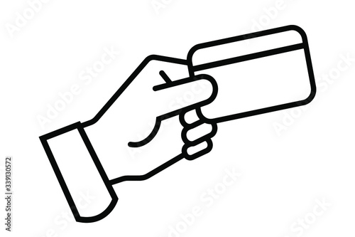 credit card icon on white background
