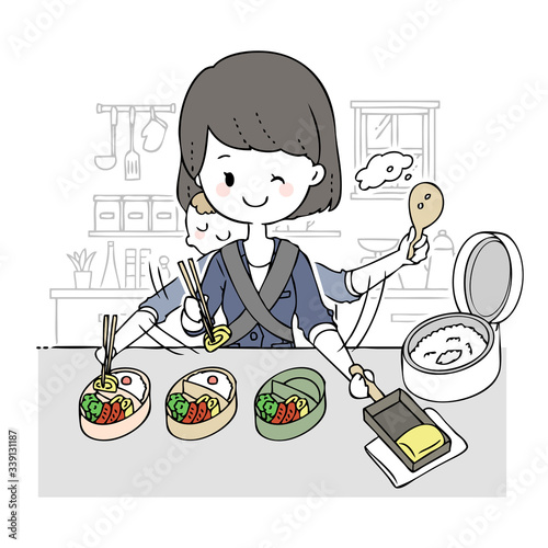 お弁当用意　てきぱき子育てワーママ