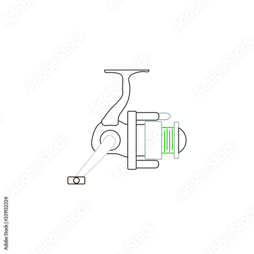 fishing reel. illustration for web and mobile design.