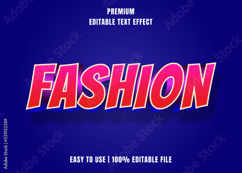 Editable text effect - Fashion Font Style