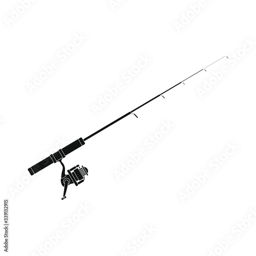 telescopic fishing rod. illustration for web and mobile design.