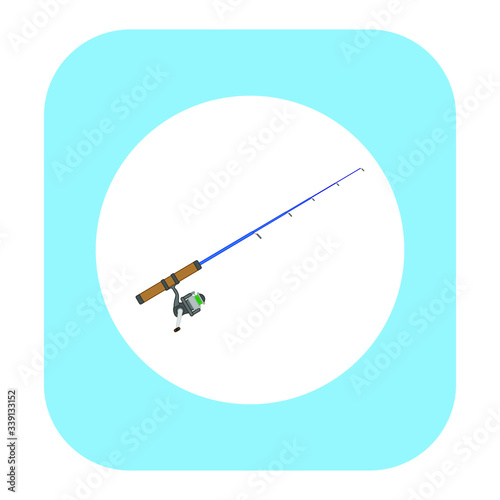 telescopic fishing rod. illustration for web and mobile design.