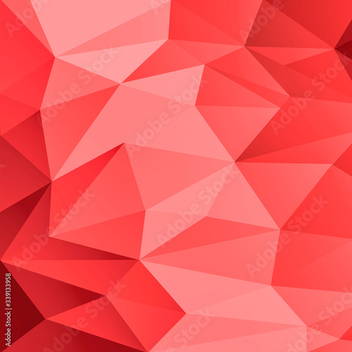 Beautiful red polygonal wallpaper. Modern low poly structure concept