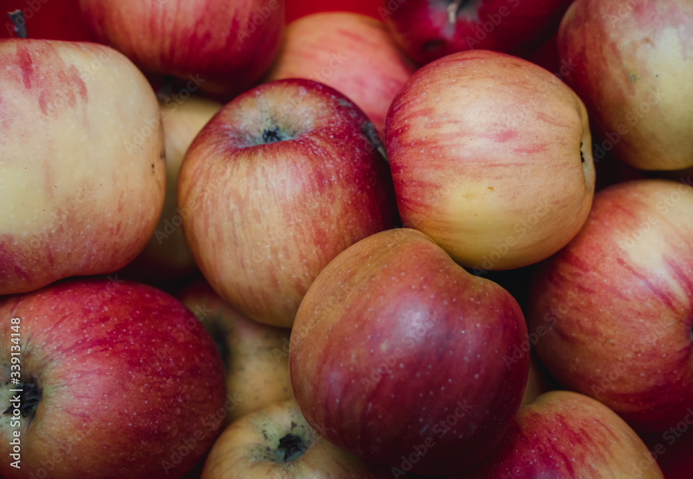 Lots of red and yellow apples Lots of red and yellow apples