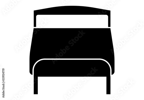 Icono de una cama de color negro.
