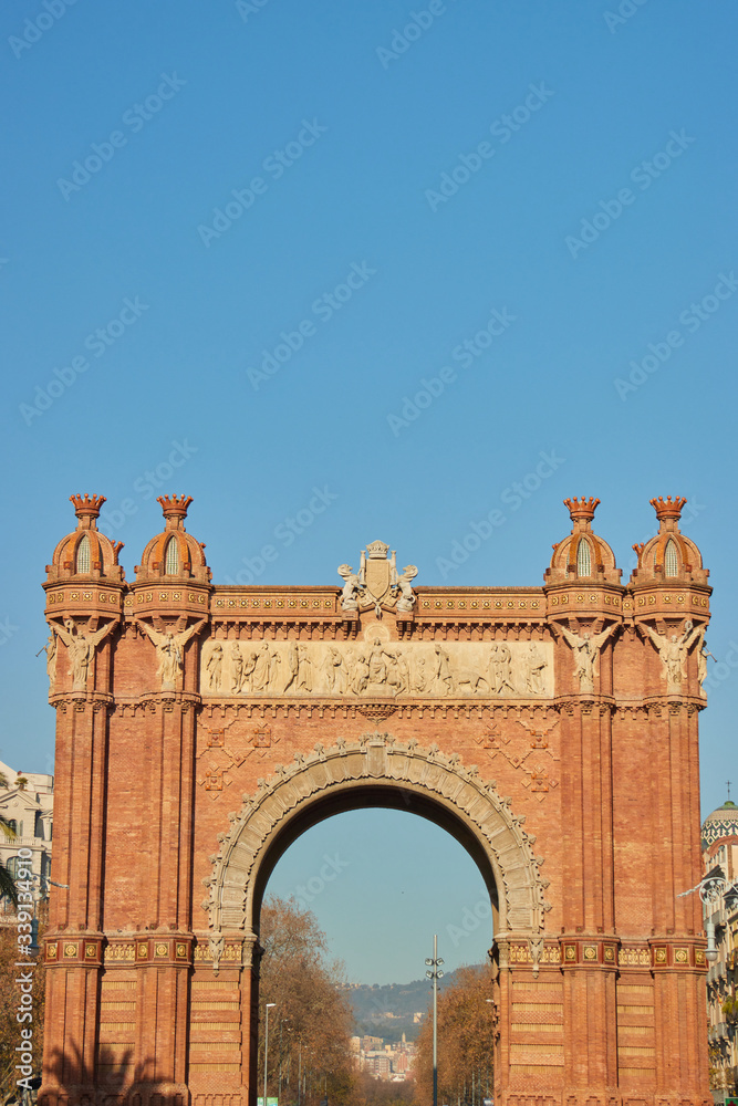 The Arc de Triomf or Arco de Triunfo in spanish, is a triumphal arch in the city of Barcelona in Catalonia, Spain.