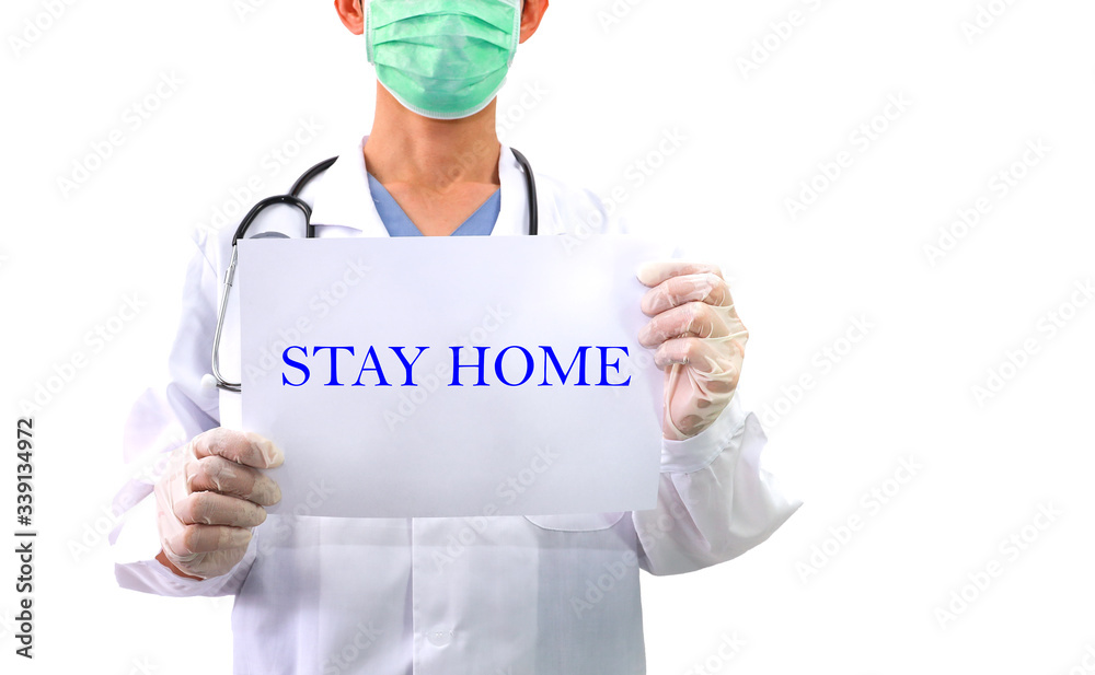 Doctor wearing face mask holding show of Doctor wearing face mask holding show of