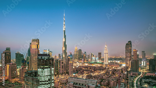 Dubai city center view  United Arab Emirates