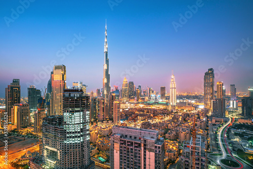 Dubai city center view, United Arab Emirates