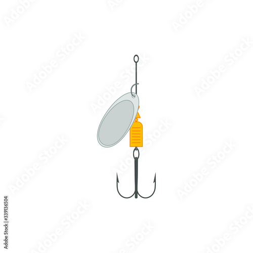 accessory lure for angling. illustration for web and mobile design.
