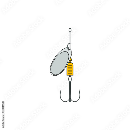 accessory lure for angling. illustration for web and mobile design.
