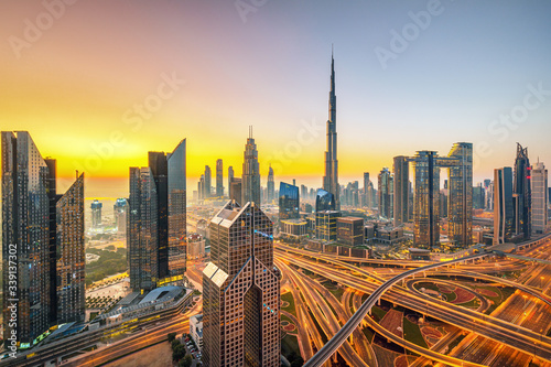 Dubai city center view  United Arab Emirates