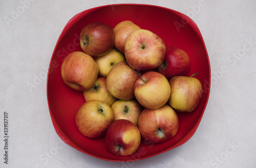 Apples in an Apple basket, apples in a basin