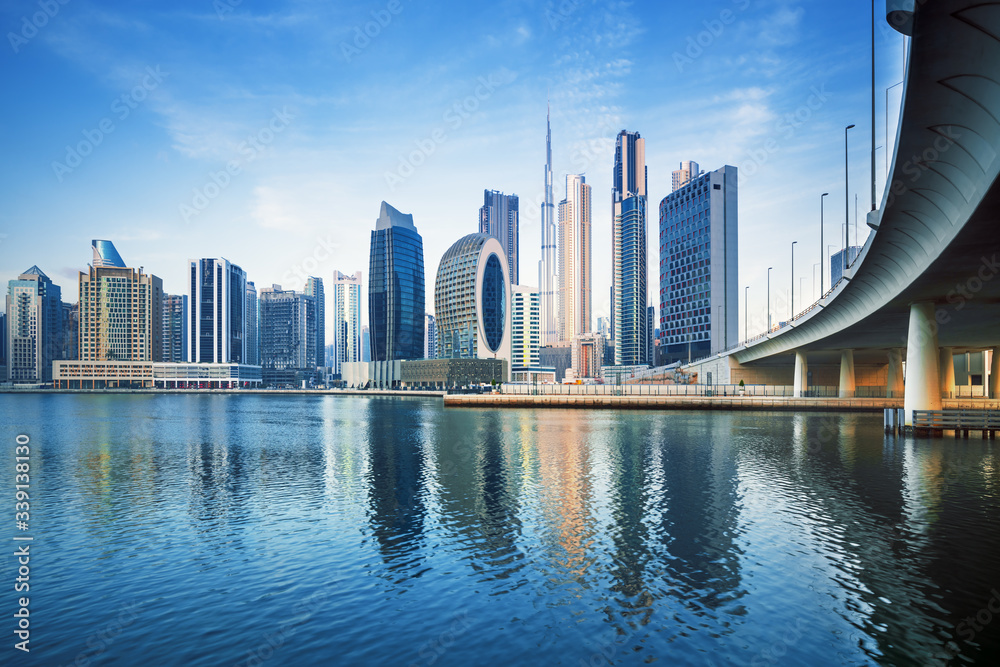 Dubai city center view, United Arab Emirates