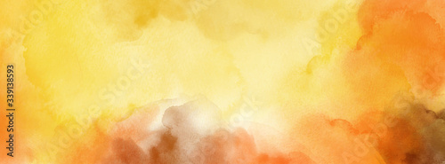 Abstract surface yellow orange watercolor