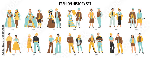 Fashion History Characters Set 