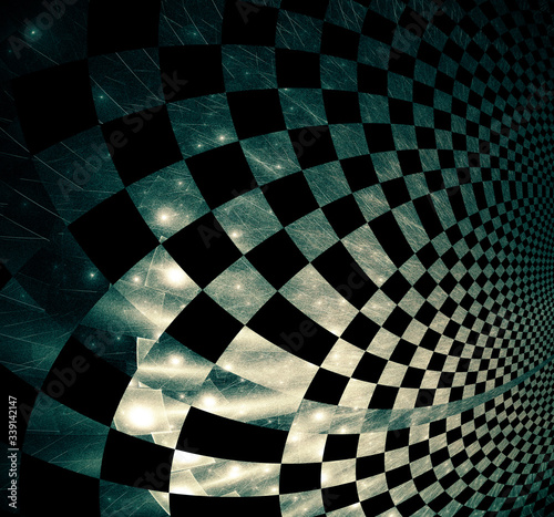  Interesting abstract background. Expressive lines, concept of dynamics and movement.