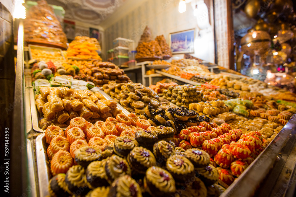 A street food stall in Morocco