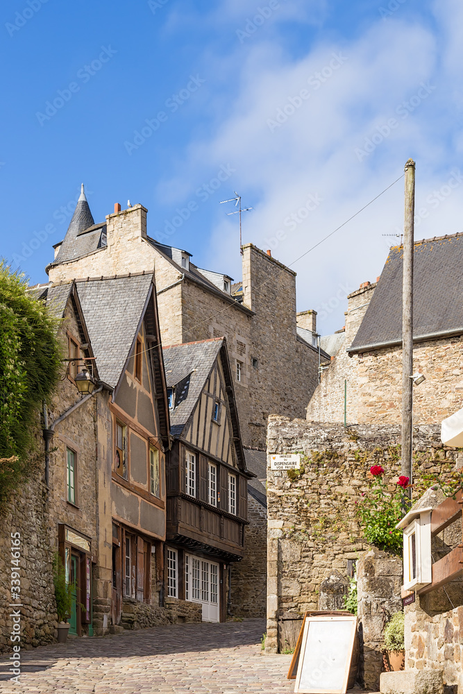 Dinan, France. Street view in the old town