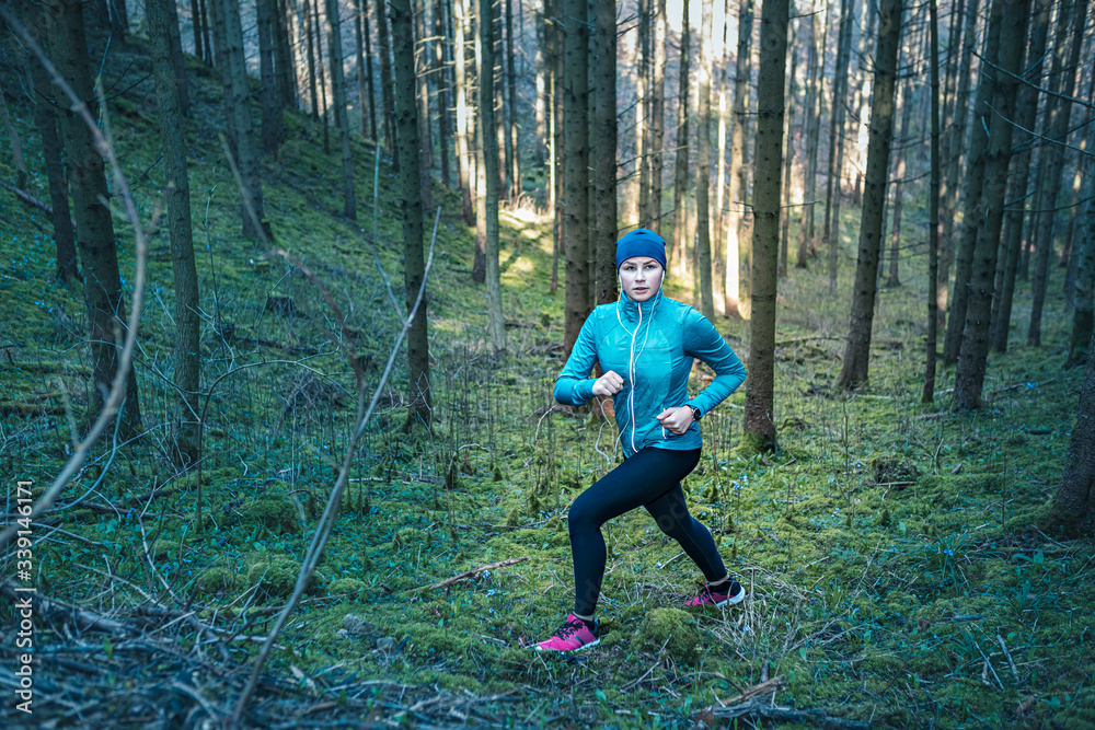 jogging in the forest jogging in the forest