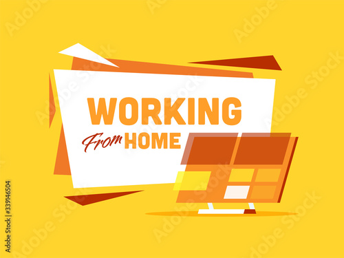Working from home in quarantine. Vector Illustrations of Working at Home Concept. People at Home.