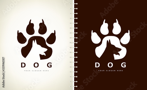 Dog logo animal vector pet design