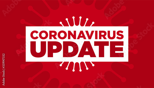 Coronavirus Update Design. Covid-19 Vector Illustration. Banner Background. 