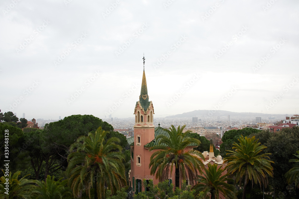 Park Guell in Barcelona, Spain