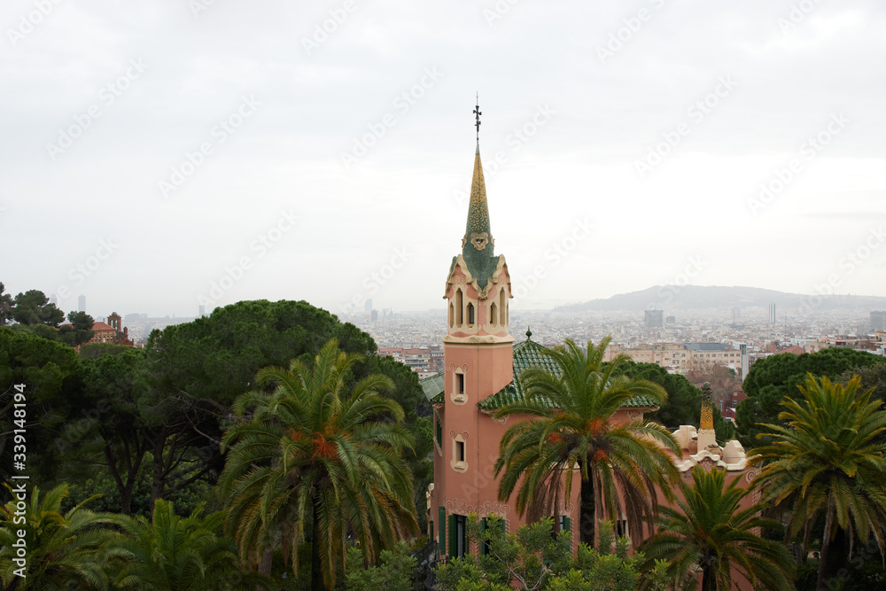 Park Guell in Barcelona, Spain