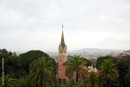 Obraz na płótnie Park Guell in Barcelona, Spain w salonie