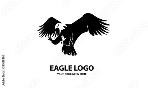 siluet Elang sederhana, cocok untuk simbol bisnis atau logo	