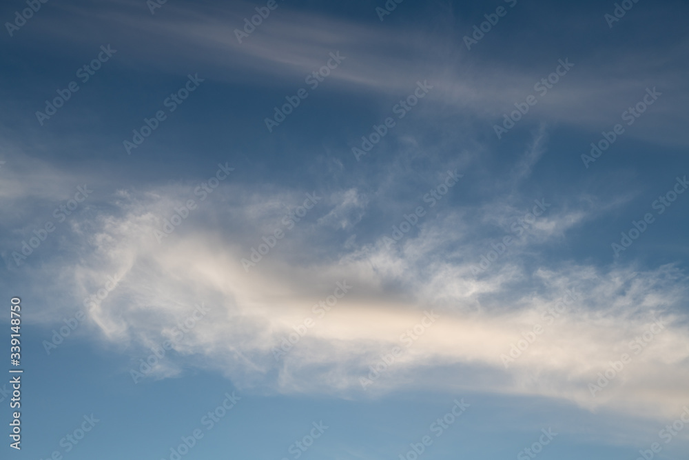 Sky with beautiful shape high clouds