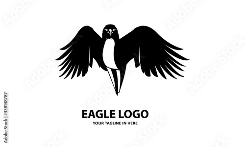 siluet Elang sederhana, cocok untuk simbol bisnis atau logo	