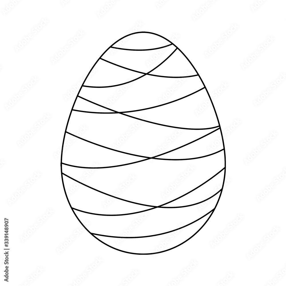 Easter egg linear icon. Thin line illustration. Isolated outline drawing Easter egg linear icon. Thin line illustration. Isolated outline drawing