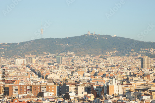 Obraz na płótnie The skyline of Barcelona,Spain w salonie