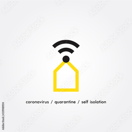 Quarantine self isolation concept. Stay at home.