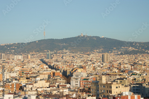 The skyline of Barcelona,Spain