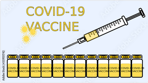 vector illustration of COVID-19 vaccine