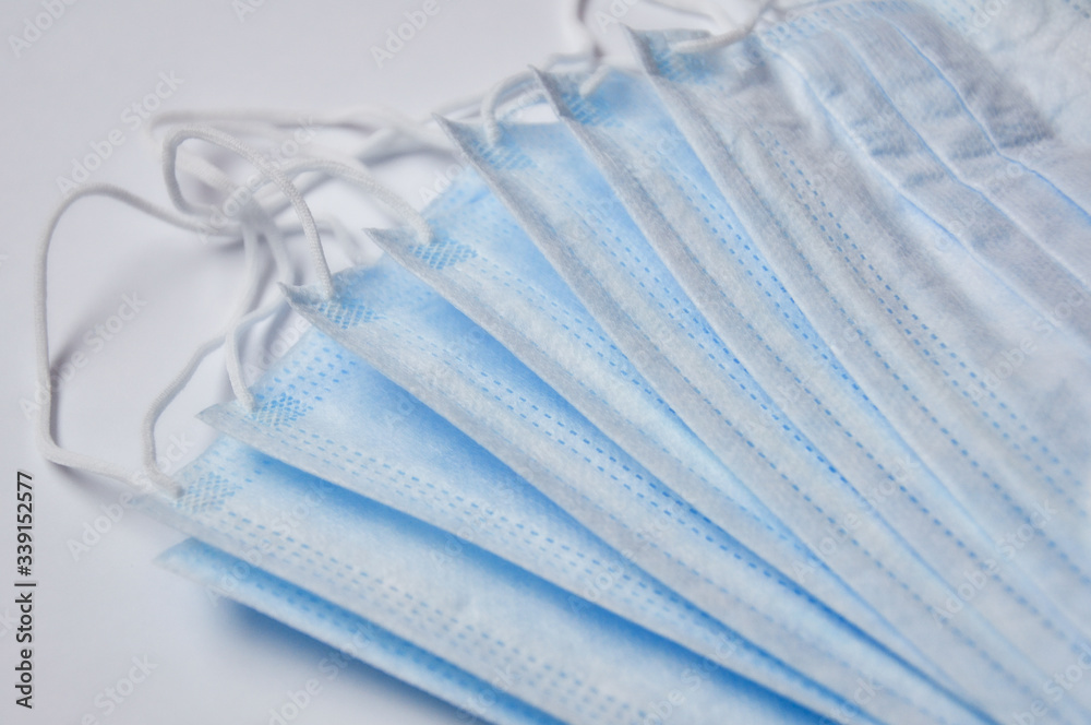 blue medical mask on white background blue medical mask on white background